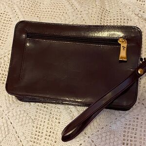 Ricardo Beverly Hills Dark Cherry Leather Men's Wristlet.  Closet Closing Sale